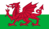 Shows the Wales flag