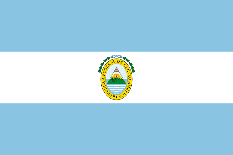Country shape outlined and filled with the flag of Honduras. Flag