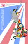 UK County Flags displayed on a map